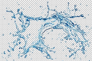 水透明背景PNG图水设计素材00578