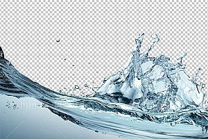 水透明背景PNG图水设计素材00595