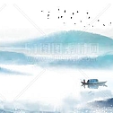 中国风景上水图笔墨画PNG免扣图背景透明图23110600036