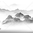 中国风景上水图笔墨画PNG免扣图背景透明图23110600047