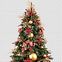 圣诞节素材PNG透明背景免抠图圣诞树老人雪花02094