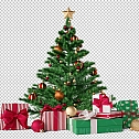 圣诞节素材PNG透明背景免抠图圣诞树老人雪花02136