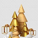圣诞节素材PNG透明背景免抠图圣诞树老人雪花02138