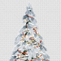 圣诞节素材PNG透明背景免抠图圣诞树老人雪花02139
