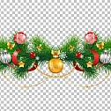 圣诞节素材PNG透明背景免抠图圣诞树老人雪花02140