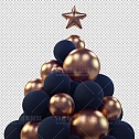 圣诞节素材PNG透明背景免抠图圣诞树老人雪花02156