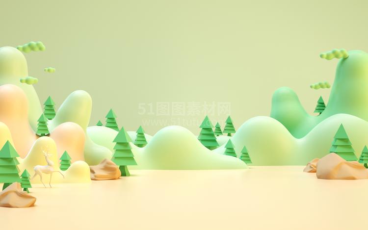 高清C4D背景产品背景场景产品台素材2306801899