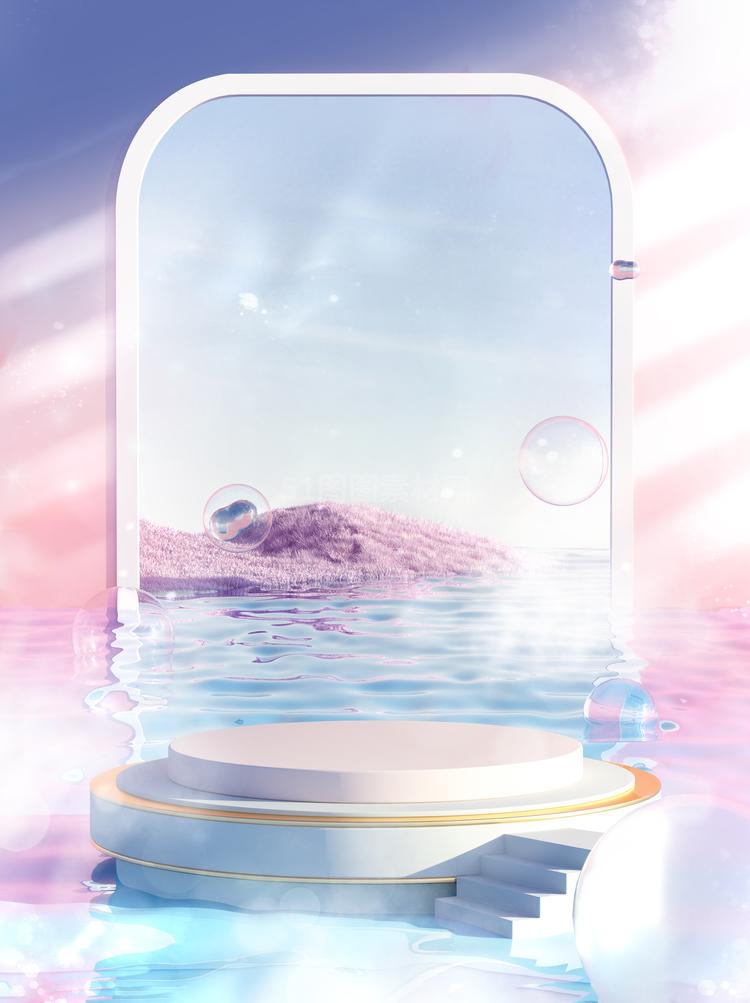 高清C4D背景产品背景场景产品台素材2306801903