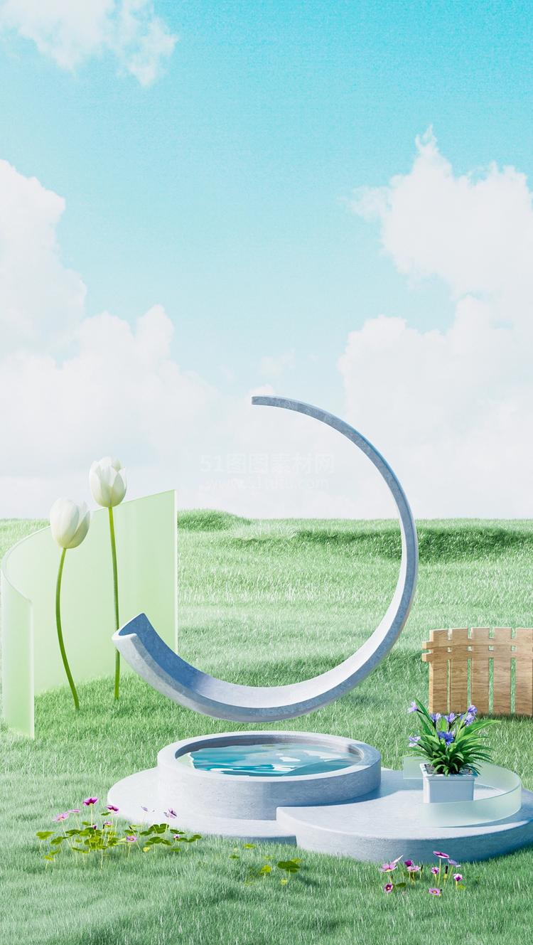 高清C4D背景产品背景场景产品台素材2306801919