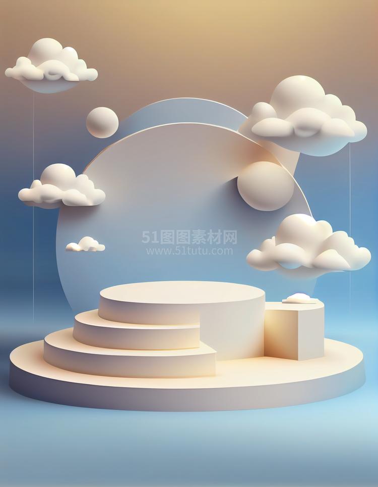 高清C4D背景产品背景场景产品台素材2306801922