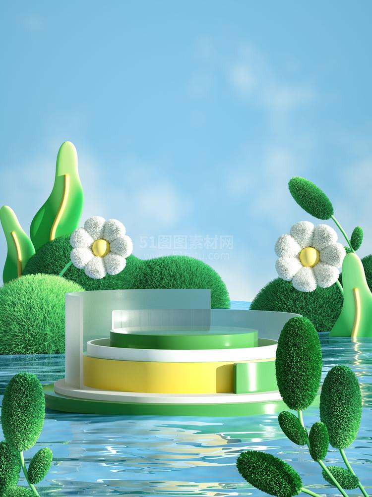 高清C4D背景产品背景场景产品台素材2306801947