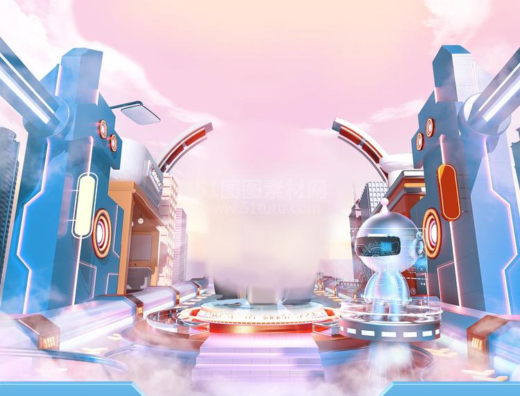 高清C4D背景产品背景场景产品台素材2306801951