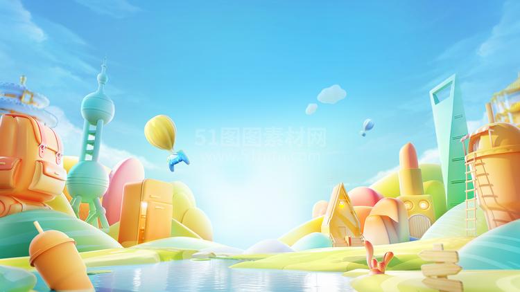 高清C4D背景产品背景场景产品台素材2306801962