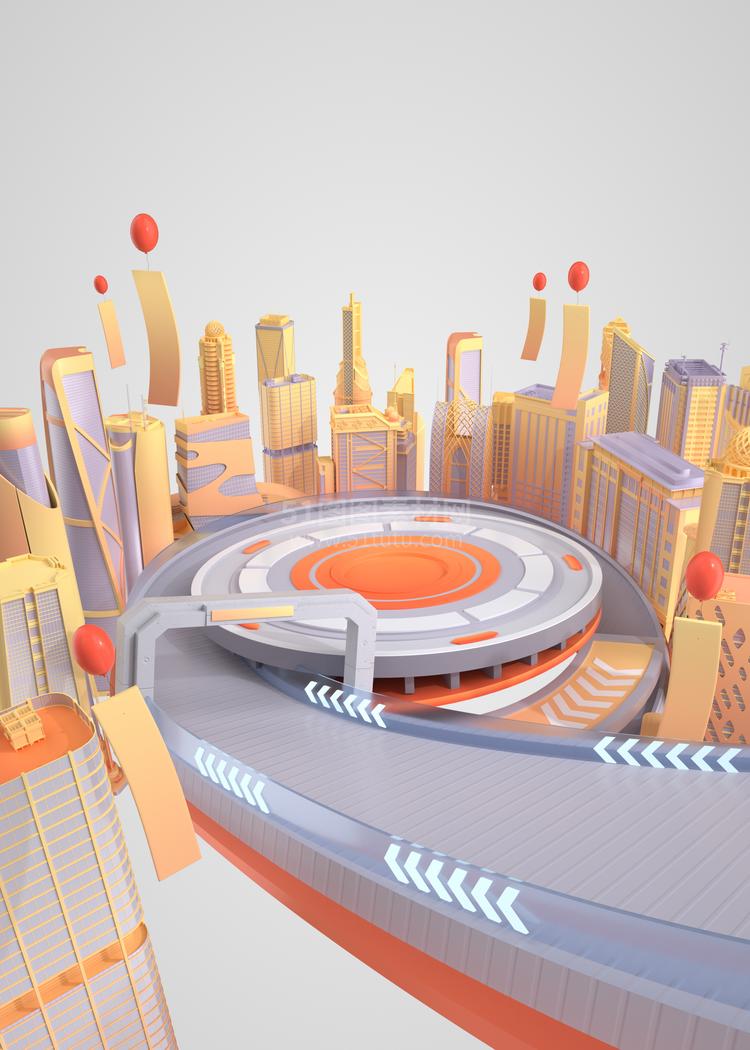 高清C4D背景产品背景场景产品台素材2306801992