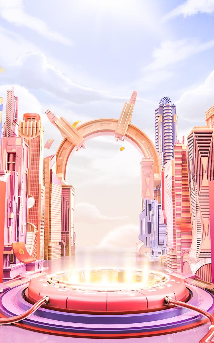 高清C4D背景产品背景场景产品台素材2306802007