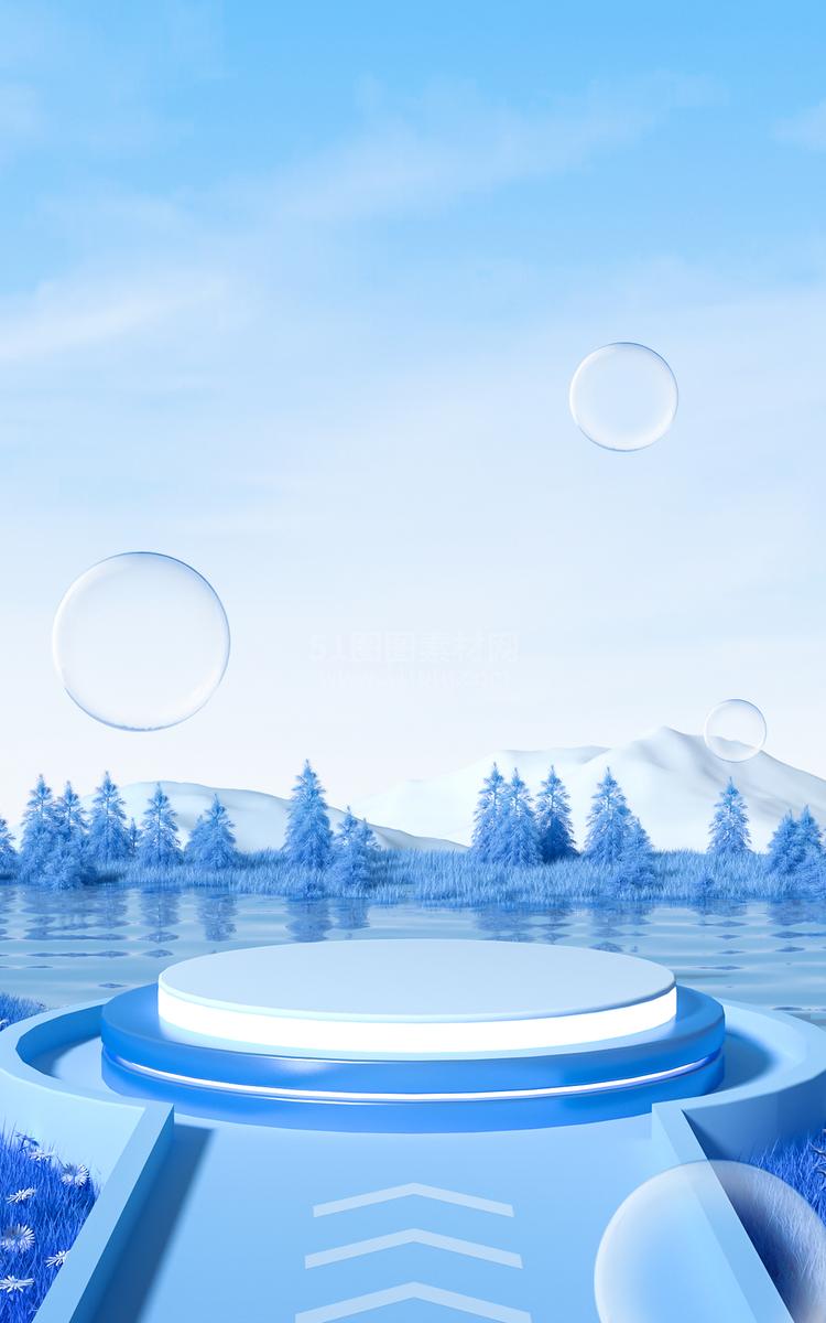 高清C4D背景产品背景场景产品台素材2306801971