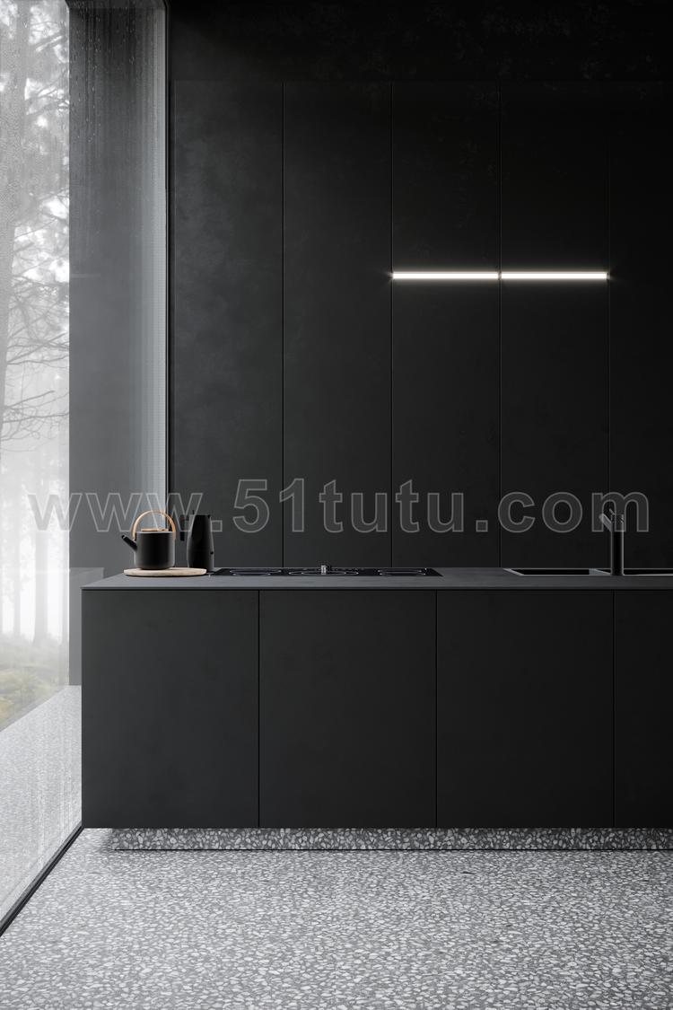 厨房背景场景各种角度场景设计参考2307500324