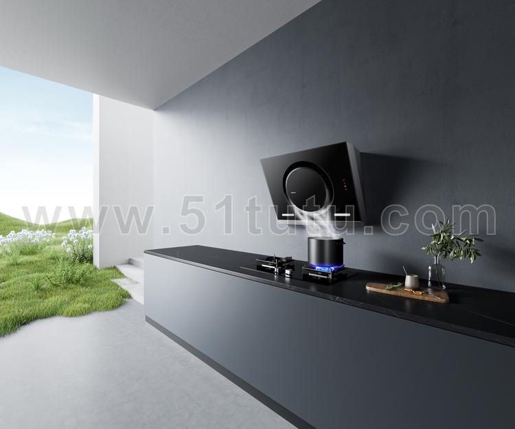 厨房背景场景各种角度场景设计参考2307500482