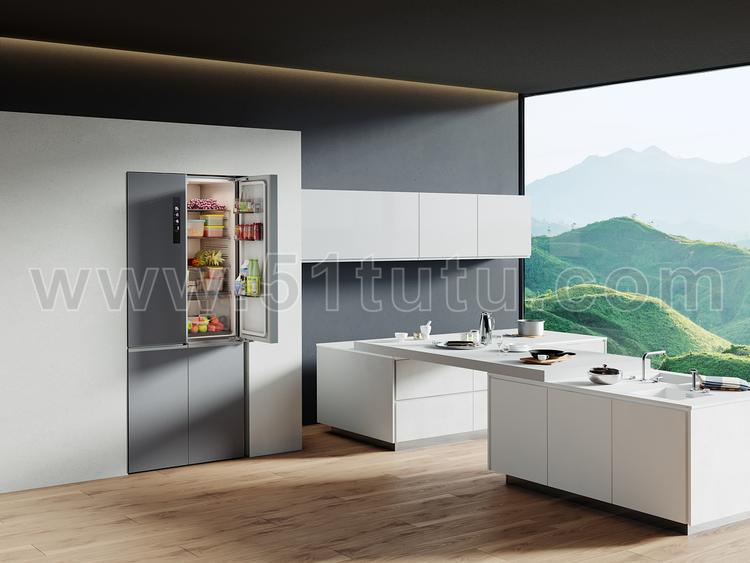 厨房背景场景各种角度场景设计参考2307500490