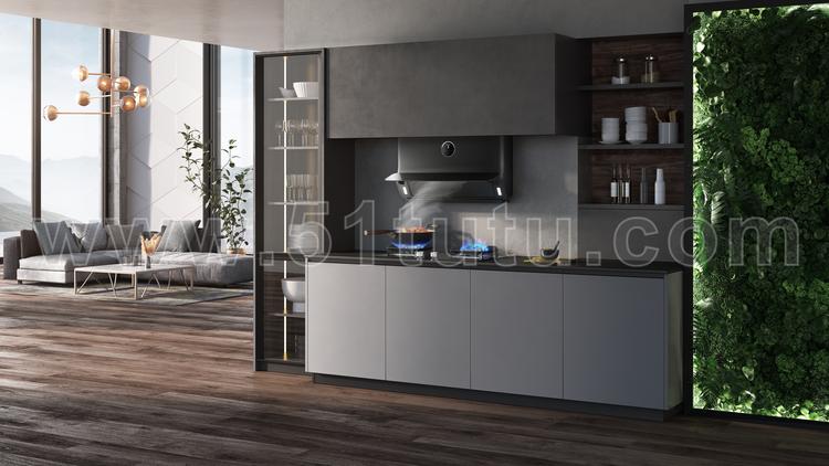 厨房背景场景各种角度场景设计参考2307500505