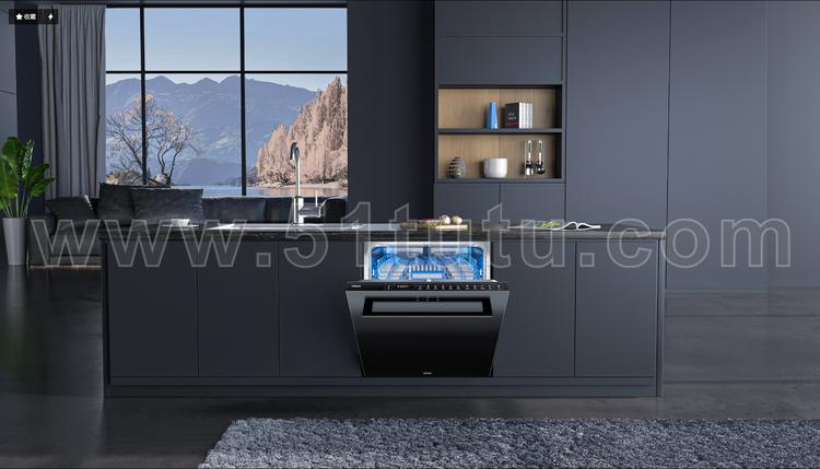 厨房背景场景各种角度场景设计参考2307500507