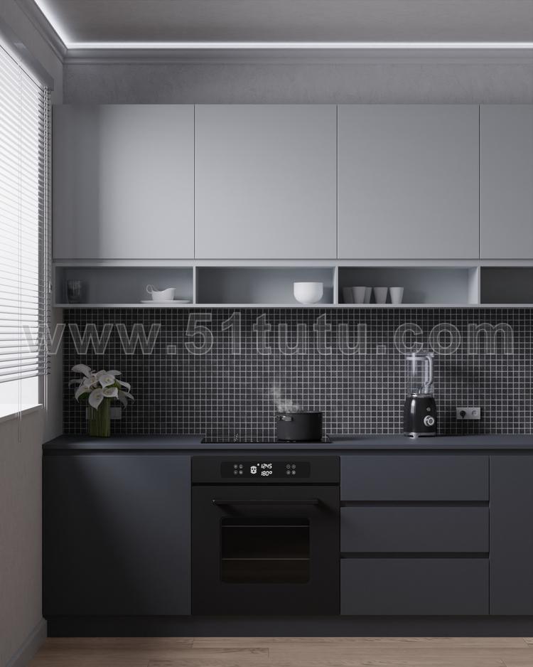 厨房背景场景各种角度场景设计参考2307500522