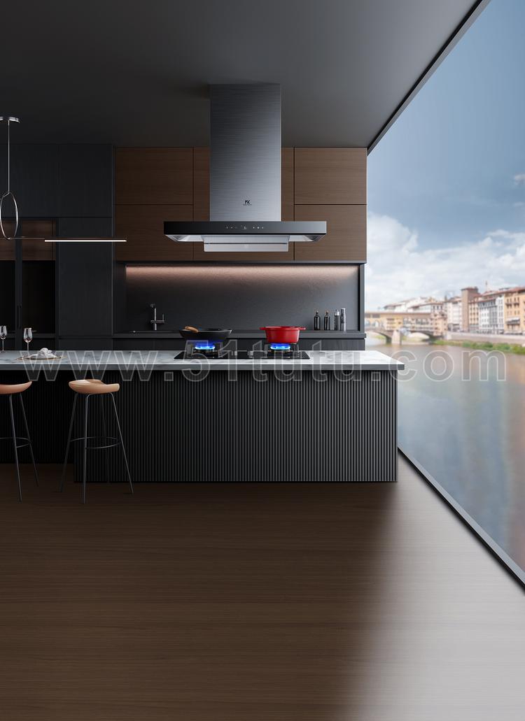 厨房背景场景各种角度场景设计参考2307500537