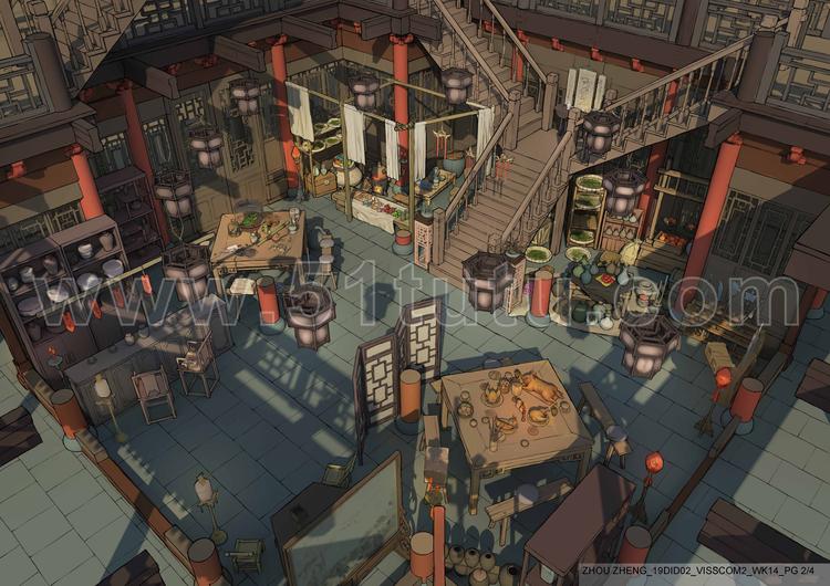 厨房背景场景各种角度场景设计参考2307500538