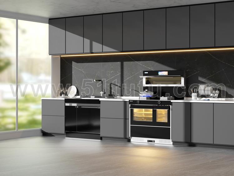 厨房背景场景各种角度场景设计参考2307500541