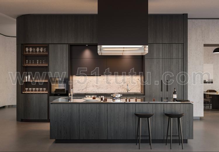 厨房背景场景各种角度场景设计参考2307500544