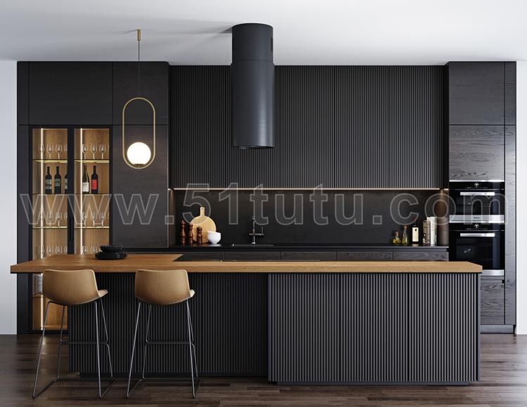 厨房背景场景各种角度场景设计参考2307500552