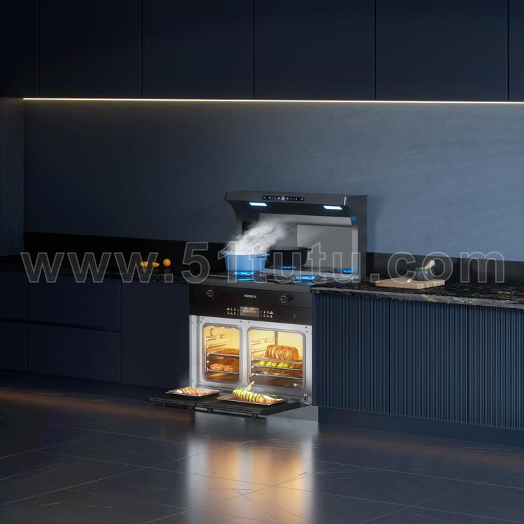 厨房背景场景各种角度场景设计参考2307500561