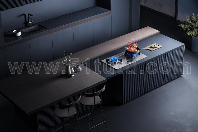 厨房背景场景各种角度场景设计参考2307500563