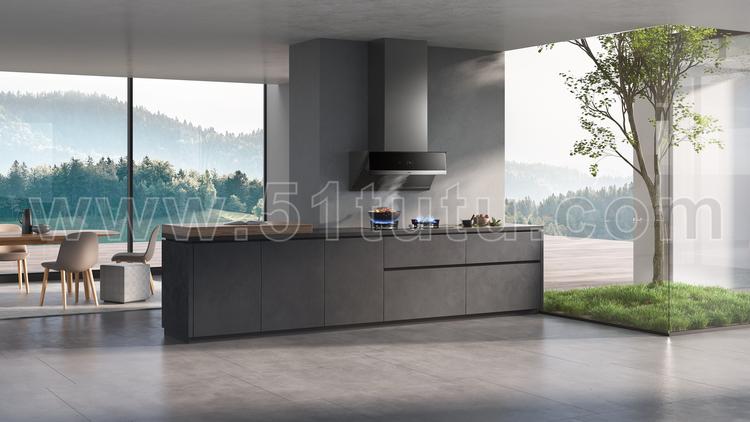 厨房背景场景各种角度场景设计参考2307500579