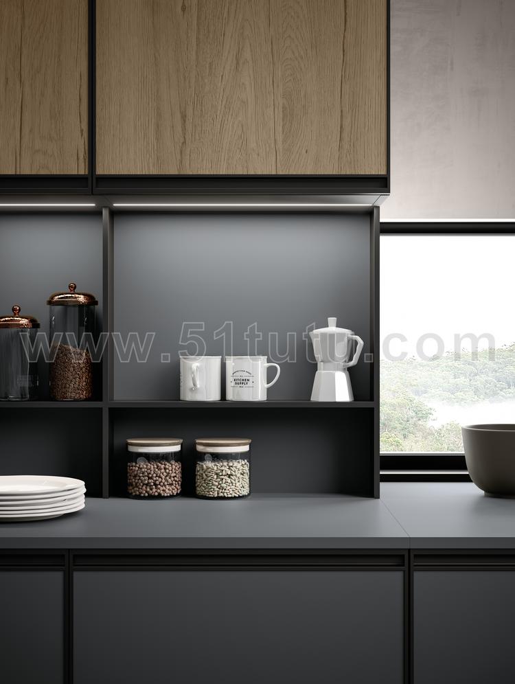 厨房背景场景各种角度场景设计参考2307500580