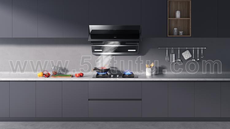 厨房背景场景各种角度场景设计参考2307500592