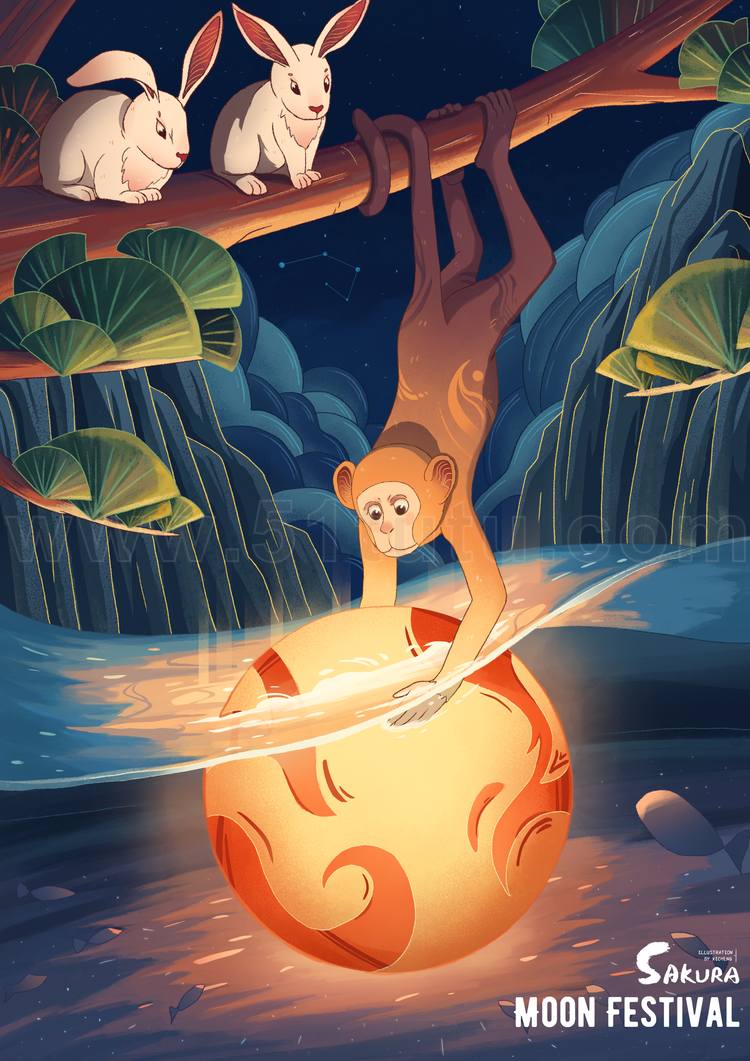 中秋节月圆背景场景素材参考图12节气23071500040