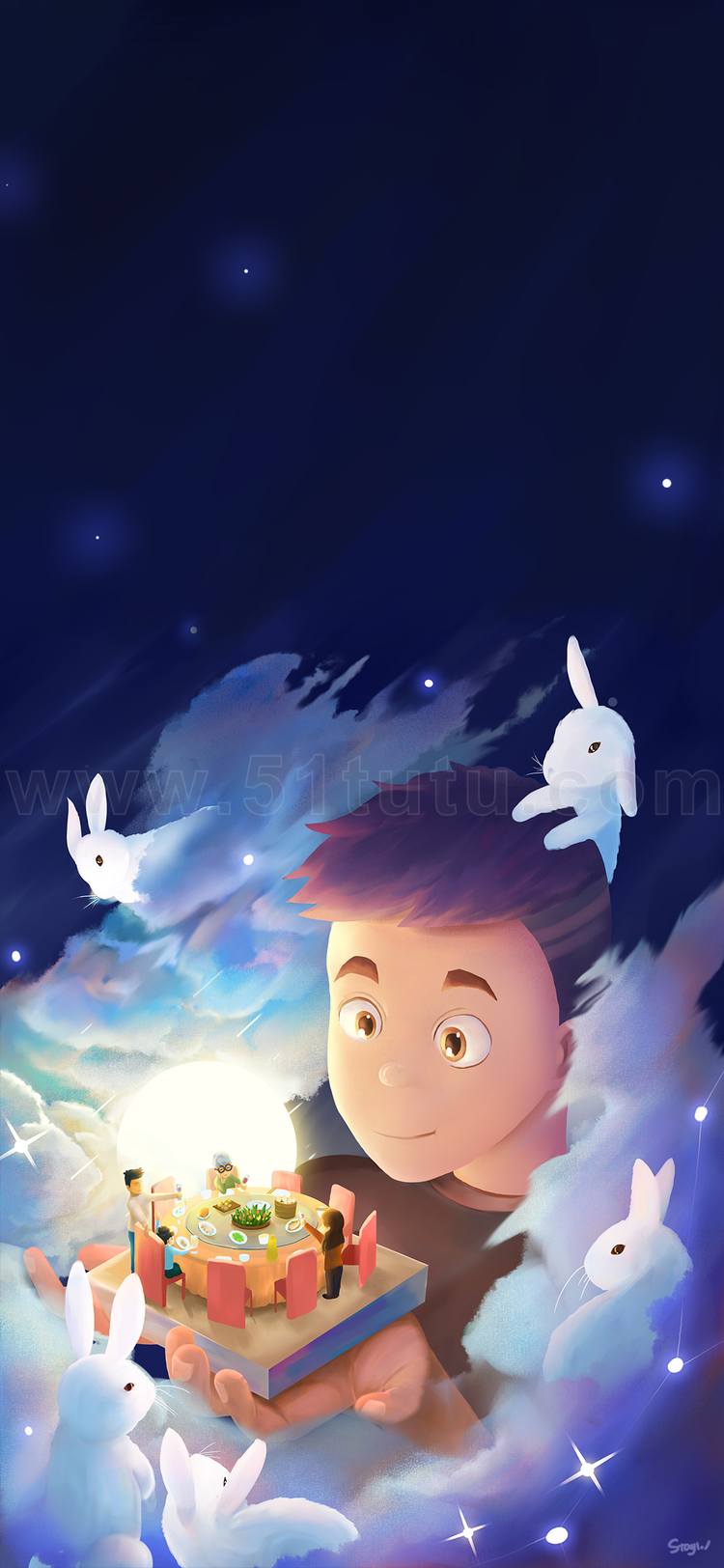 中秋节月圆背景场景素材参考图12节气23071500097