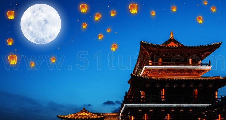 中秋节月圆背景场景素材参考图12节气23071500151