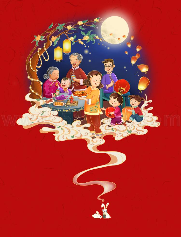 中秋节月圆背景场景素材参考图12节气23071500158