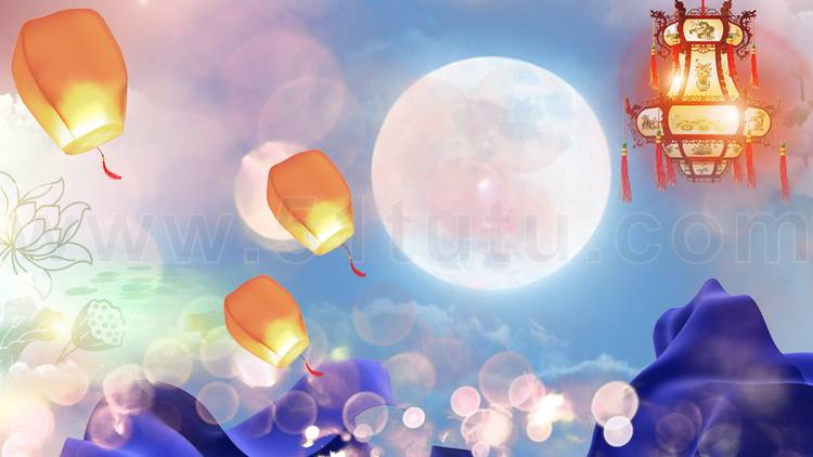 中秋节月圆背景场景素材参考图12节气23071500185