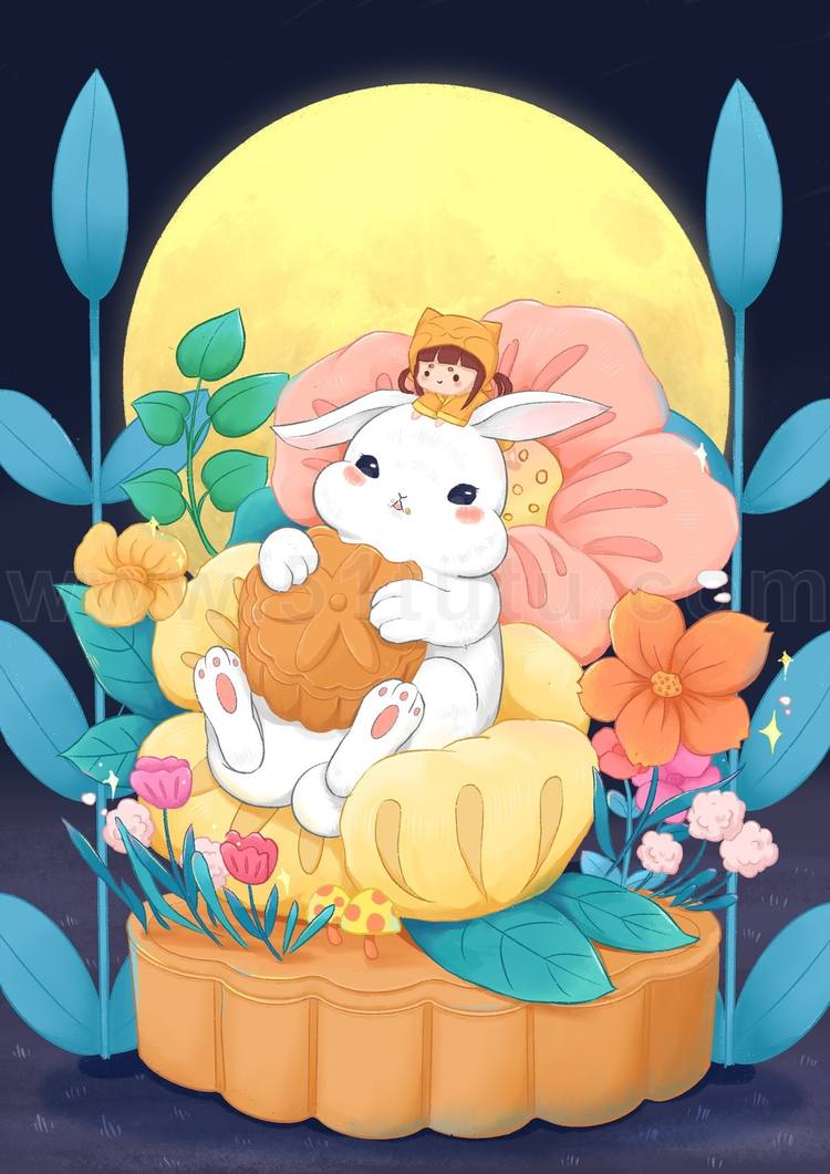 中秋节月圆背景场景素材参考图12节气23071500199