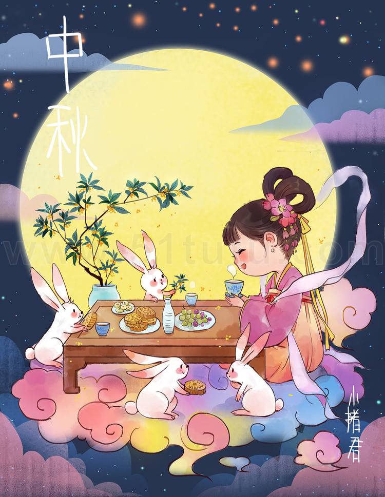 中秋节月圆背景场景素材参考图12节气23071500200