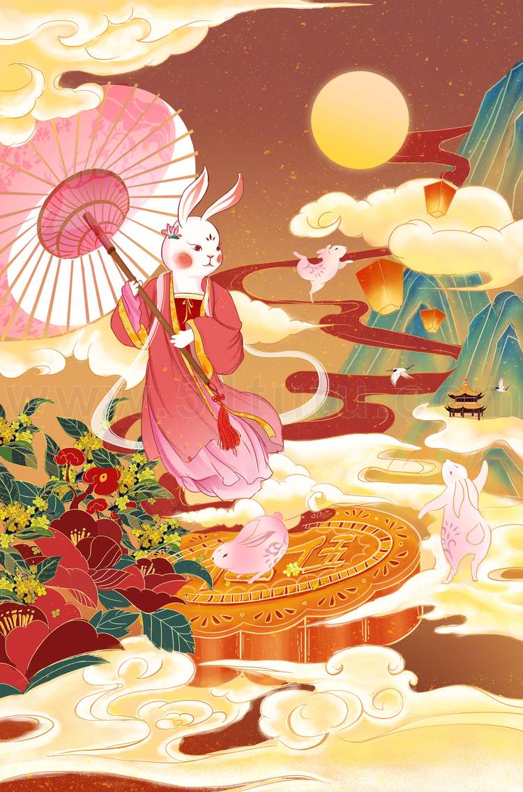 中秋节月圆背景场景素材参考图12节气23071500208