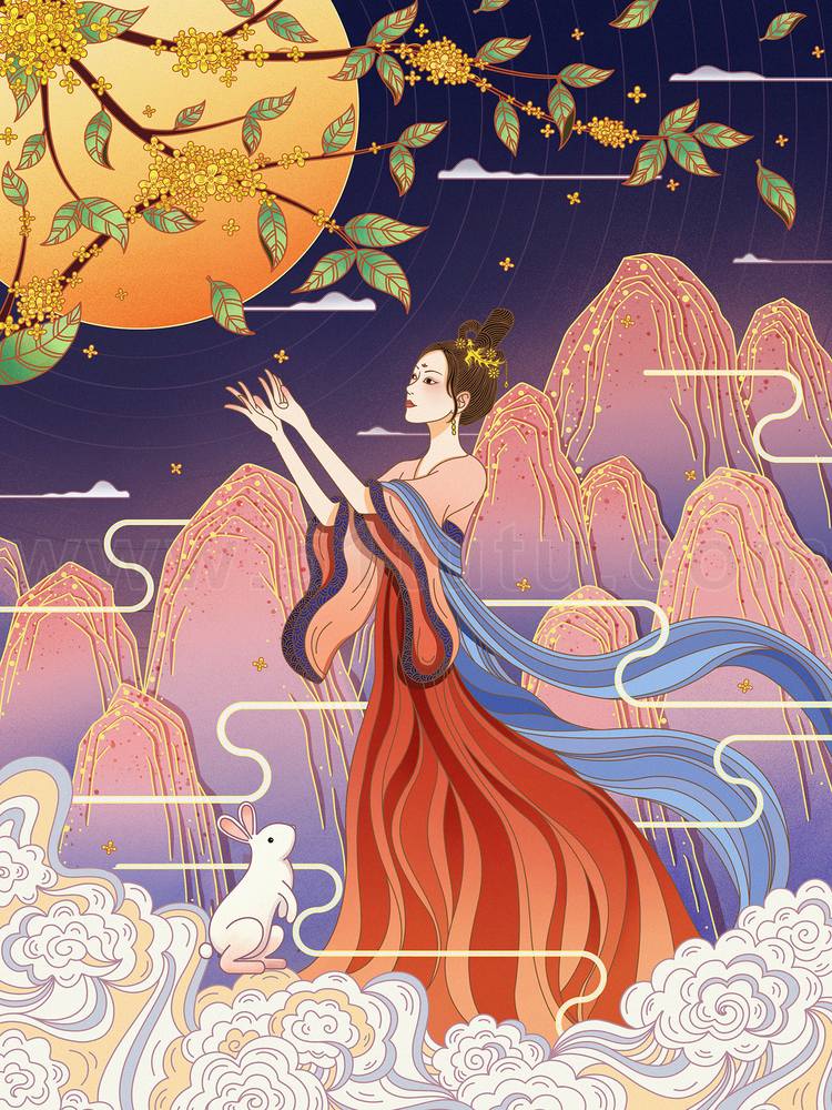 中秋节月圆背景场景素材参考图12节气23071500222