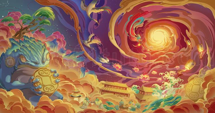 中秋节月圆背景场景素材参考图12节气23071500225