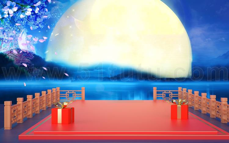 中秋节月圆背景场景素材参考图12节气23071500234