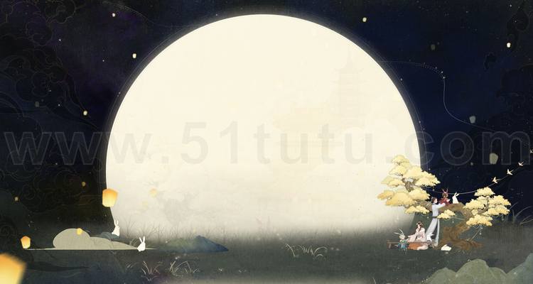 中秋节月圆背景场景素材参考图12节气23071500258