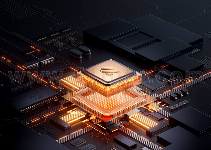 芯片CPU科技背景场景设计参考图23071500429
