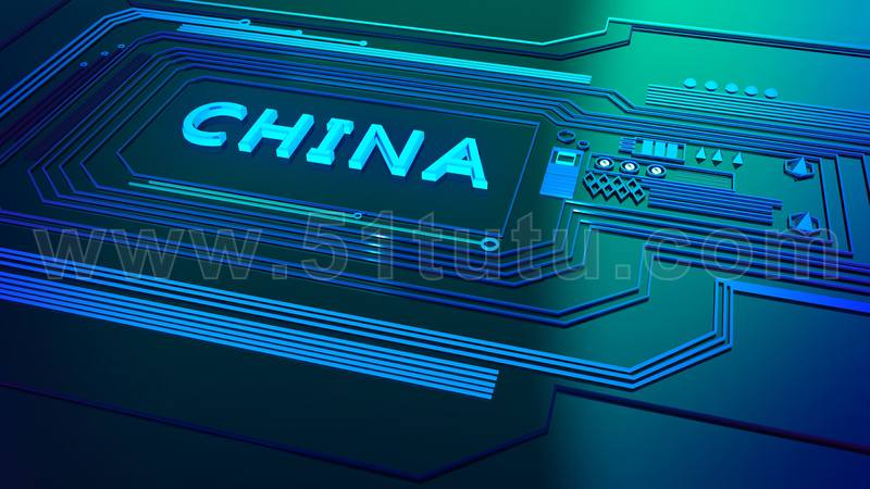 芯片CPU科技背景场景设计参考图23071500547